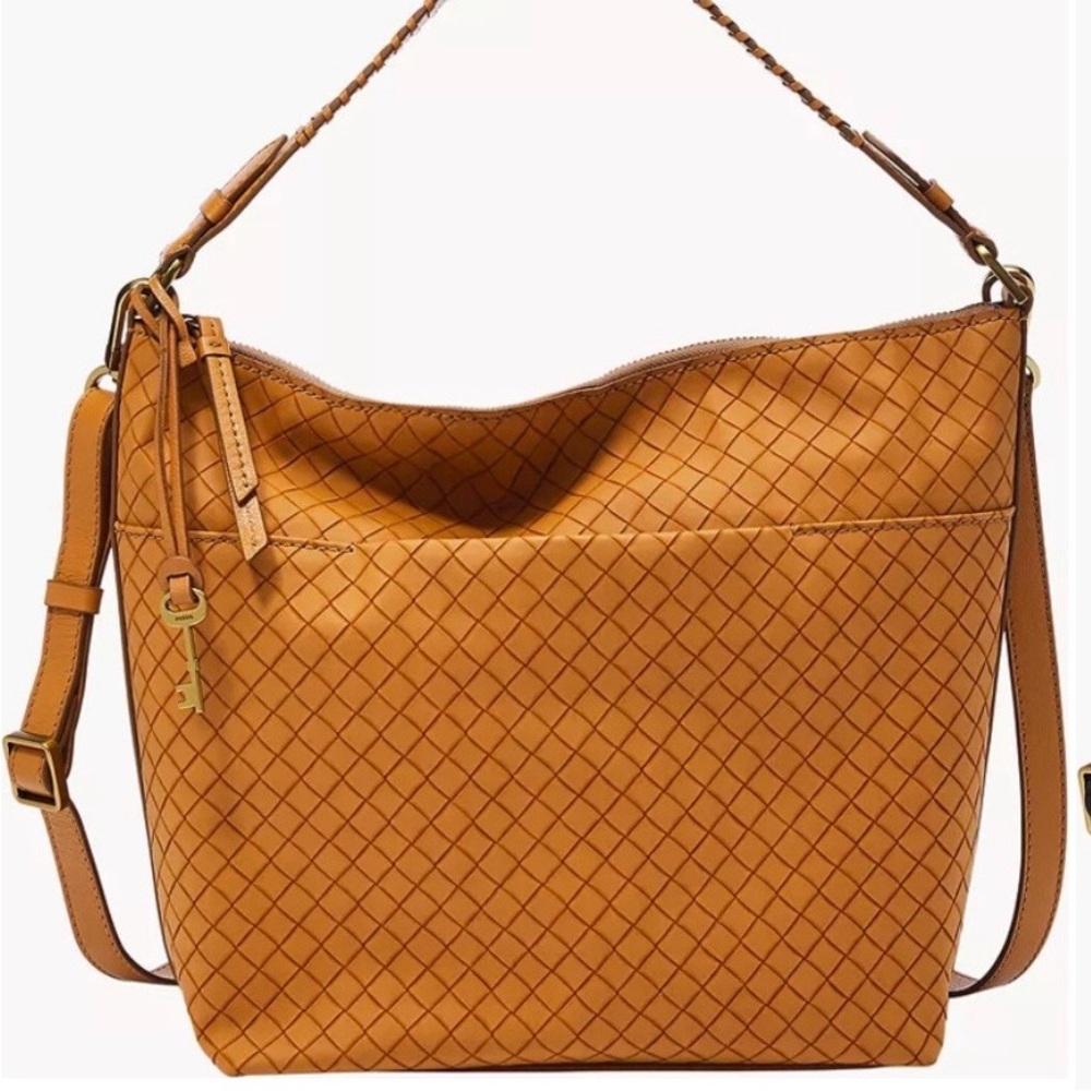Fossil Woven Tan Shoulder Bag (New) Sale!!